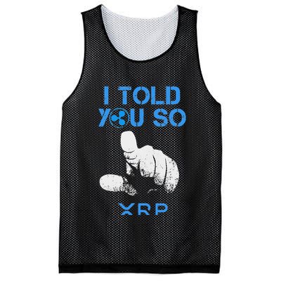 I Told You So Hodl Xrp Ripple Coin Blockchain Crypto Bullrun Mesh Reversible Basketball Jersey Tank
