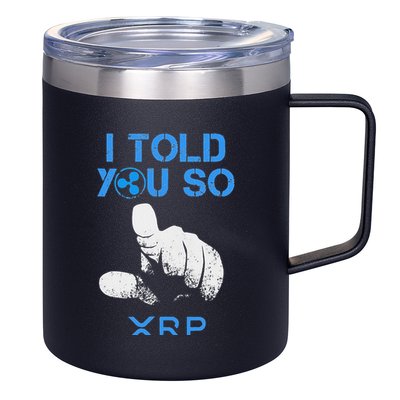 I Told You So Hodl Xrp Ripple Coin Blockchain Crypto Bullrun 12oz Stainless Steel Coffee Mug