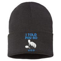 I Told You So Hodl Xrp Ripple Coin Blockchain Crypto Bullrun Sustainable Knit Beanie
