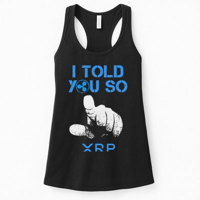 I Told You So Hodl Xrp Ripple Coin Blockchain Crypto Bullrun Womens Tank Top