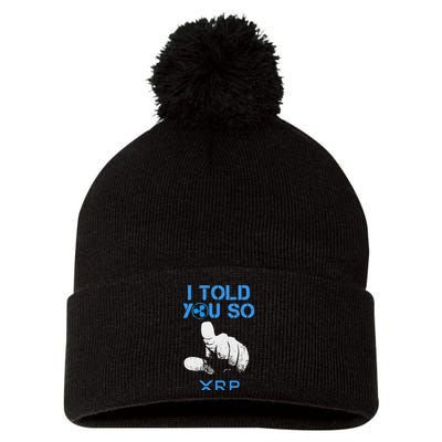 I Told You So Hodl Xrp Ripple Coin Blockchain Crypto Bullrun Pom Pom 12in Knit Beanie