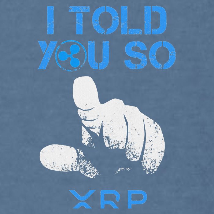 I Told You So Hodl Xrp Ripple Coin Blockchain Crypto Bullrun Garment-Dyed Sweatshirt