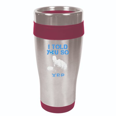 I Told You So Hodl Xrp Ripple Coin Blockchain Crypto Bullrun 16oz Travel Tumbler