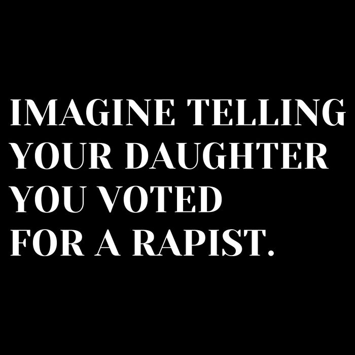 Imagine Telling Your Daughter You Voted For A Rapist Drawstring Bag