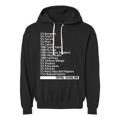I Think You Should Leave 55 Burgers 55 Fries Garment-Dyed Fleece Hoodie
