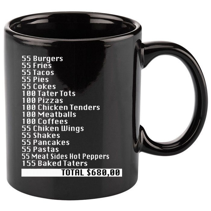 I Think You Should Leave 55 Burgers 55 Fries 11oz C Handle Ceramic Mug