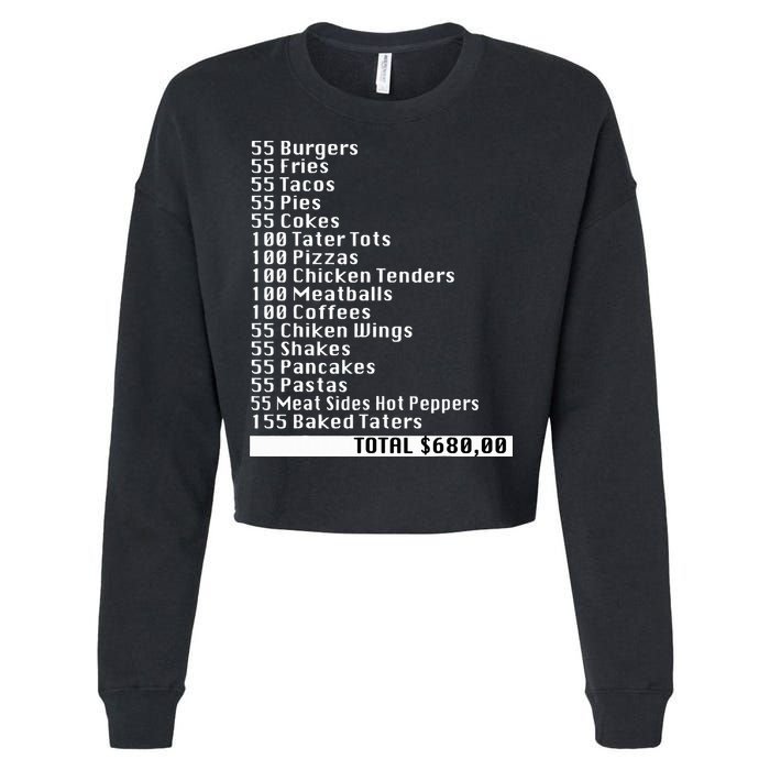 I Think You Should Leave 55 Burgers 55 Fries Cropped Pullover Crew