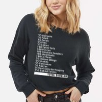 I Think You Should Leave 55 Burgers 55 Fries Cropped Pullover Crew