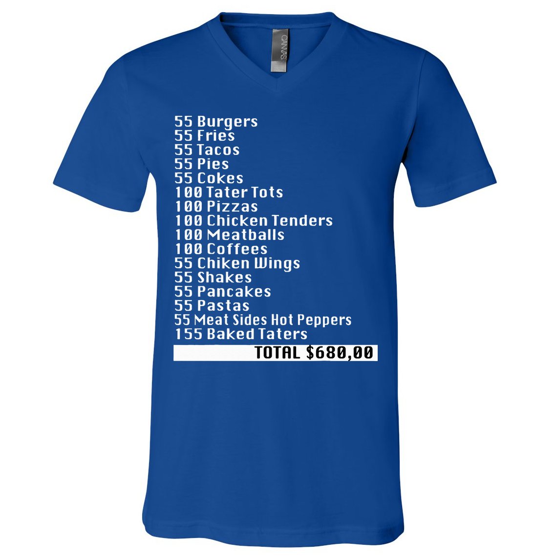 I Think You Should Leave 55 Burgers 55 Fries V-Neck T-Shirt