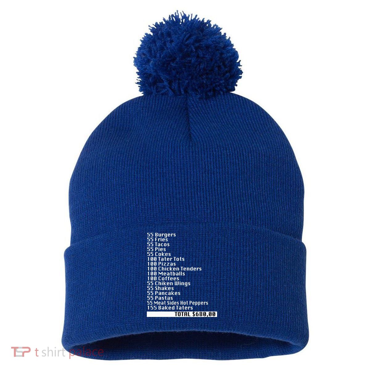 I Think You Should Leave 55 Burgers 55 Fries Pom Pom 12in Knit Beanie