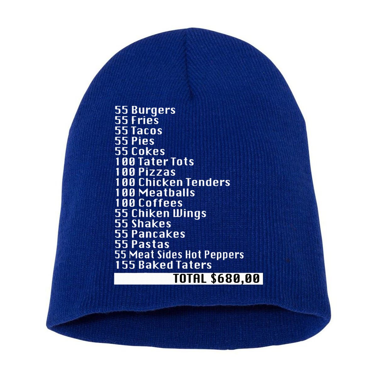 I Think You Should Leave 55 Burgers 55 Fries Short Acrylic Beanie