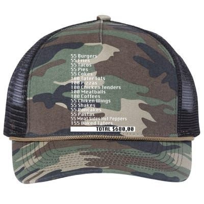 I Think You Should Leave 55 Burgers 55 Fries Retro Rope Trucker Hat Cap