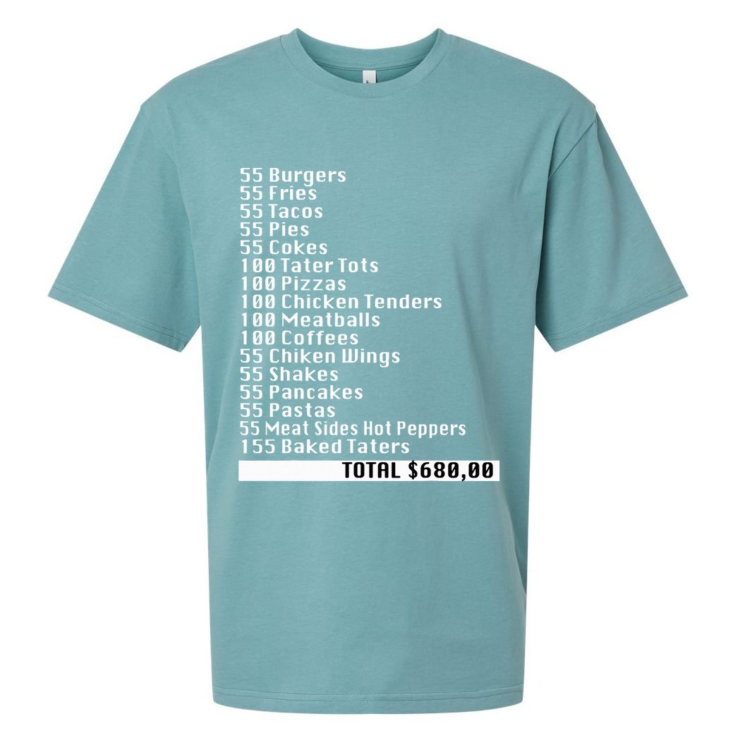 I Think You Should Leave 55 Burgers 55 Fries Sueded Cloud Jersey T-Shirt
