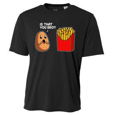 Is That You Bro Potato French Fry Vegetable Funny Food Pun Cooling Performance Crew T-Shirt