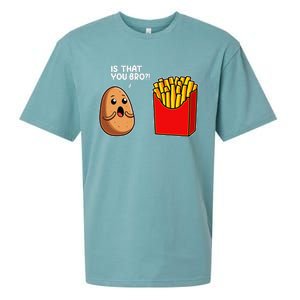 Is That You Bro Potato French Fry Vegetable Funny Food Pun Sueded Cloud Jersey T-Shirt