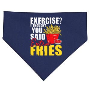 I Thought You Said Extra Fries Fast Food Lover French Fry USA-Made Doggie Bandana