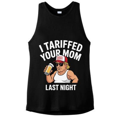 I Tariffed Your Mom Last Night Ladies PosiCharge Tri-Blend Wicking Tank