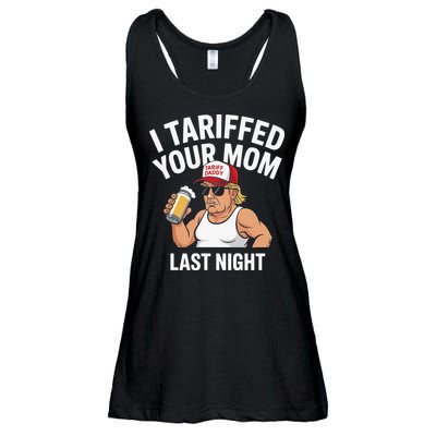 I Tariffed Your Mom Last Night Ladies Essential Flowy Tank