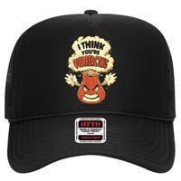 I Think You're Overreacting Funny Nerd Chemistry Lover High Crown Mesh Back Trucker Hat