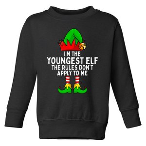 IM The Youngest Elf Matching Family Christmas Toddler Sweatshirt