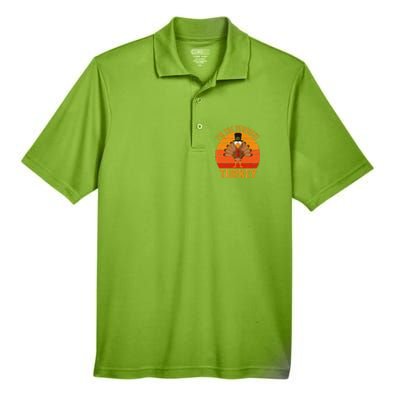 Im The Youngest Turkey Cool Gift Funny Thanksgiving Day Gift Men's Origin Performance Pique Polo