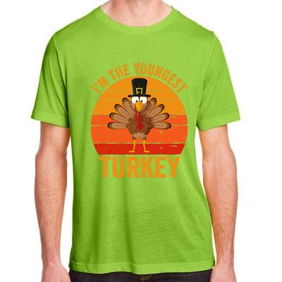 Im The Youngest Turkey Cool Gift Funny Thanksgiving Day Gift Adult ChromaSoft Performance T-Shirt