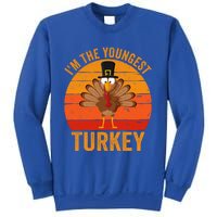 Im The Youngest Turkey Cool Gift Funny Thanksgiving Day Gift Sweatshirt