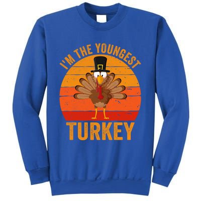 Im The Youngest Turkey Cool Gift Funny Thanksgiving Day Gift Sweatshirt