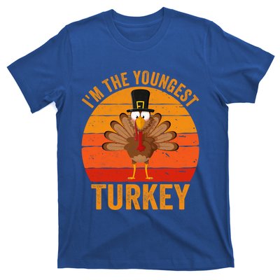 Im The Youngest Turkey Cool Gift Funny Thanksgiving Day Gift T-Shirt