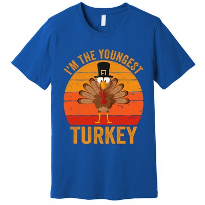 Im The Youngest Turkey Cool Gift Funny Thanksgiving Day Gift Premium T-Shirt