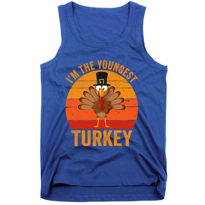 Im The Youngest Turkey Cool Gift Funny Thanksgiving Day Gift Tank Top