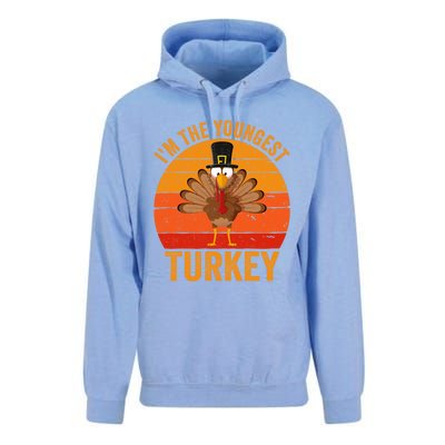 Im The Youngest Turkey Cool Gift Funny Thanksgiving Day Gift Unisex Surf Hoodie