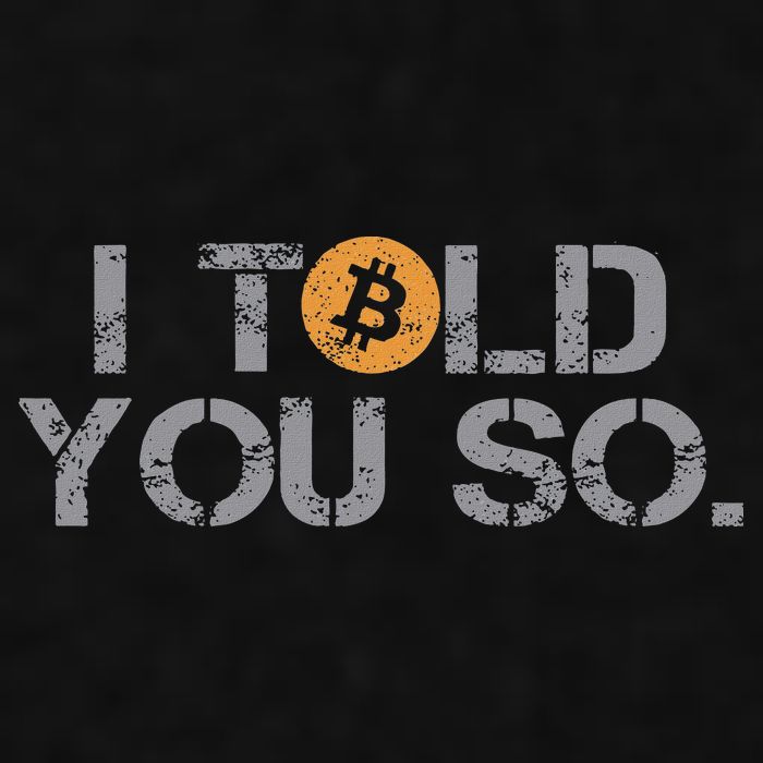 I Told You So Bitcoin Funny Btc Crypto Cryptocurrency Trader Ladies PosiCharge Tri-Blend Wicking Tank