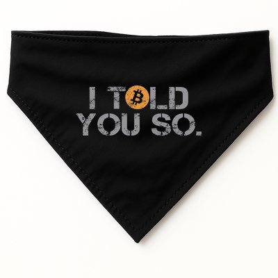 I Told You So Bitcoin Funny Btc Crypto Cryptocurrency Trader USA-Made Doggie Bandana