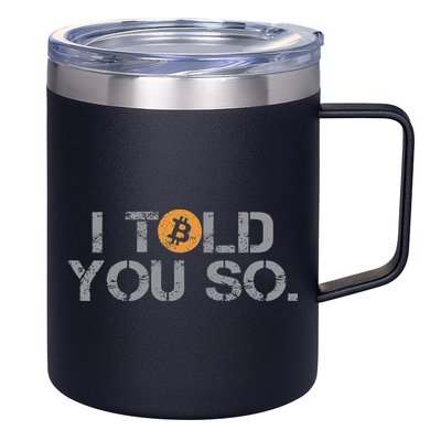 I Told You So Bitcoin Funny Btc Crypto Cryptocurrency Trader 12oz Stainless Steel Coffee Mug