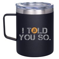I Told You So Bitcoin Funny Btc Crypto Cryptocurrency Trader 12oz Stainless Steel Coffee Mug