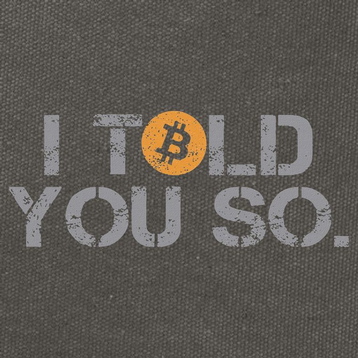I Told You So Bitcoin Funny Btc Crypto Cryptocurrency Trader Cotton Canvas Backpack