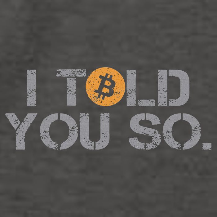 I Told You So Bitcoin Funny Btc Crypto Cryptocurrency Trader Vector Backpack