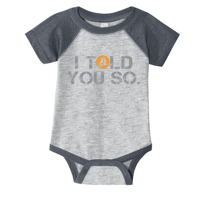 I Told You So Bitcoin Funny Btc Crypto Cryptocurrency Trader Infant Baby Jersey Bodysuit