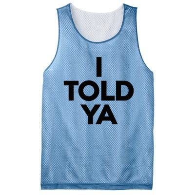 I Told Ya Tennis I Told You Mesh Reversible Basketball Jersey Tank