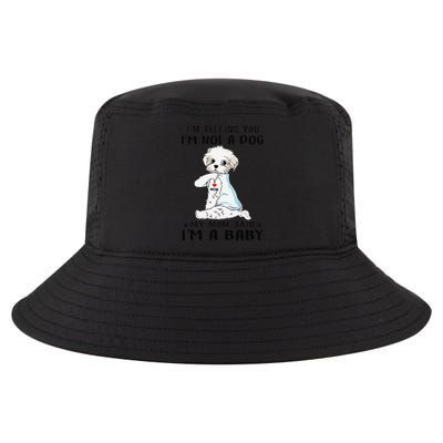 Im Telling You Im Not A Dog My Mom Said Maltese Cool Comfort Performance Bucket Hat