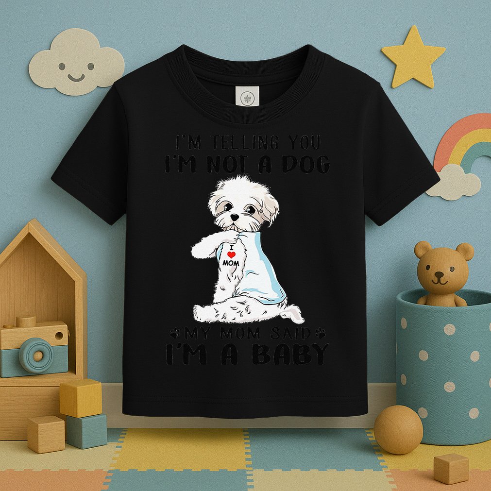 Im Telling You Im Not A Dog My Mom Said Maltese Toddler T-Shirt