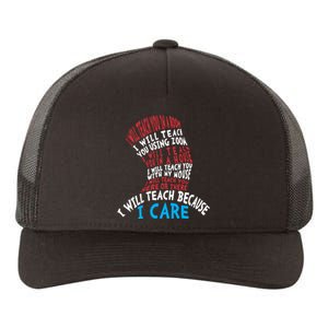 I'll Teach You In A Room I'll Teach Because I Are Teacher Life Reading Day Yupoong Adult 5-Panel Trucker Hat