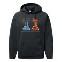 I Think YouRe Overreacting Funny Nerd Science Chemistry Performance Fleece Hoodie