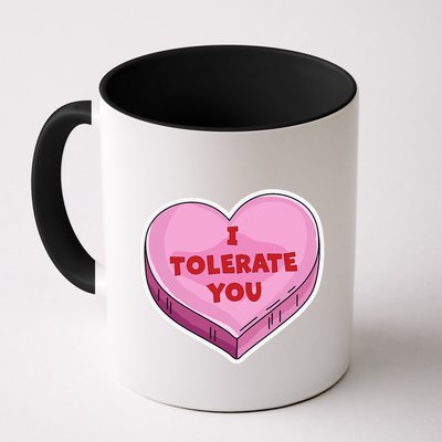 I Tolerate You Funny Valentine's Day Candy Heart Lover Cute Mug