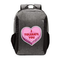 I Tolerate You Funny Valentine's Day Candy Heart Lover Cute Vector Backpack
