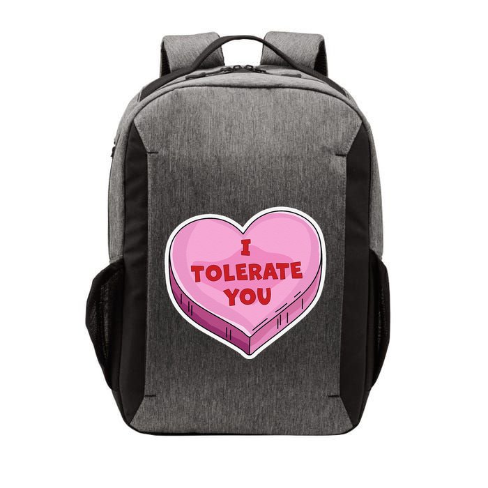 I Tolerate You Funny Valentine's Day Candy Heart Lover Cute Vector Backpack