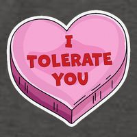 I Tolerate You Funny Valentine's Day Candy Heart Lover Cute Vector Backpack