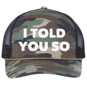 I Told You So Retro Rope Trucker Hat Cap