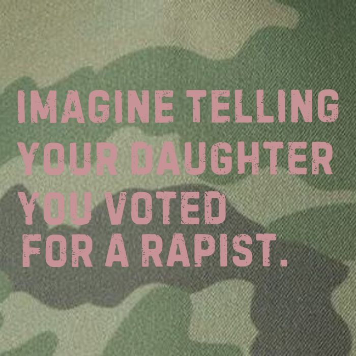 Imagine Telling Your Daughter You Voted For A Rapist Legacy Tie Dye Trucker Hat